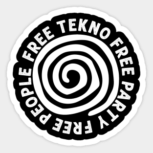 FREE TEKNO FREE PARTY FREE PEOPLE Sticker